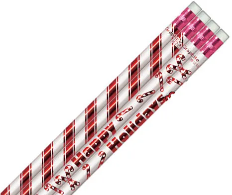 Mint Scented Candy Cane Pencils (144/unit), #891 (D-52)