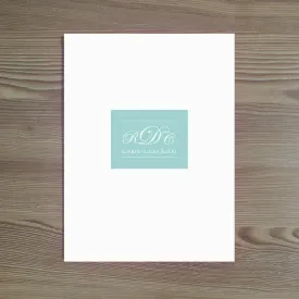 Monogram Block Personalized Folder Stickers