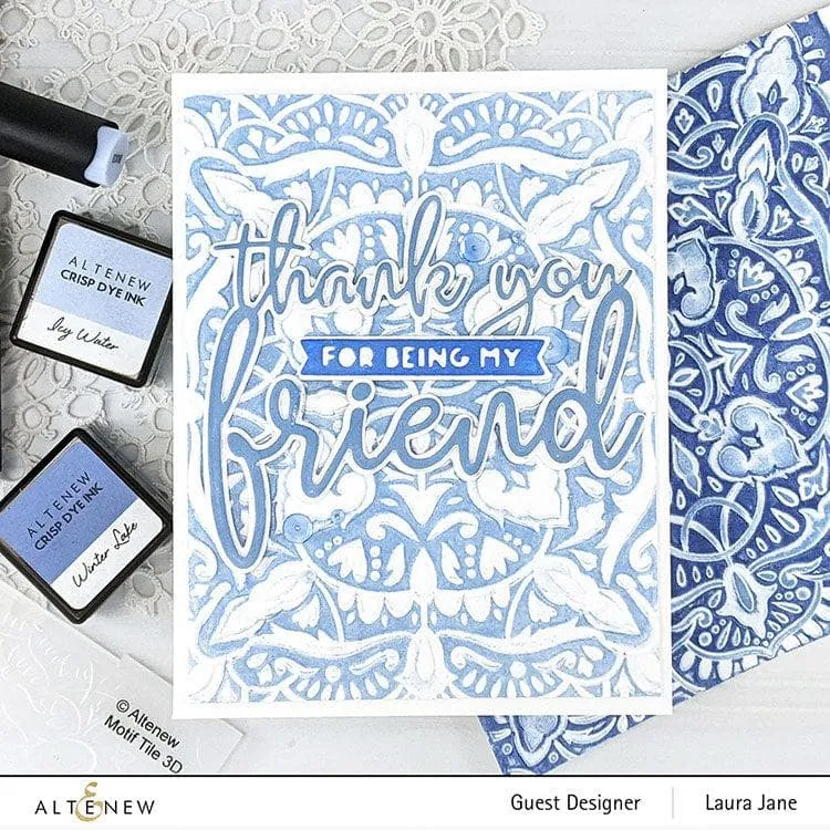 Motif Tile 3D Embossing Folder
