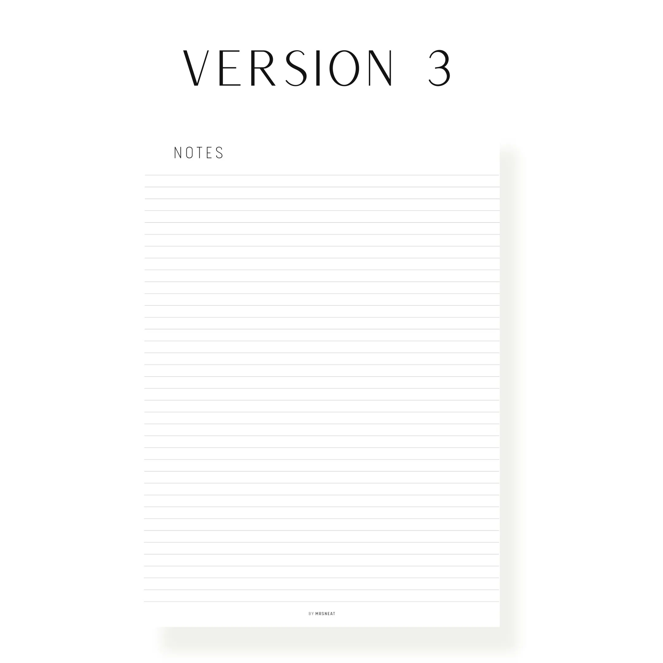 Notes Page Printable