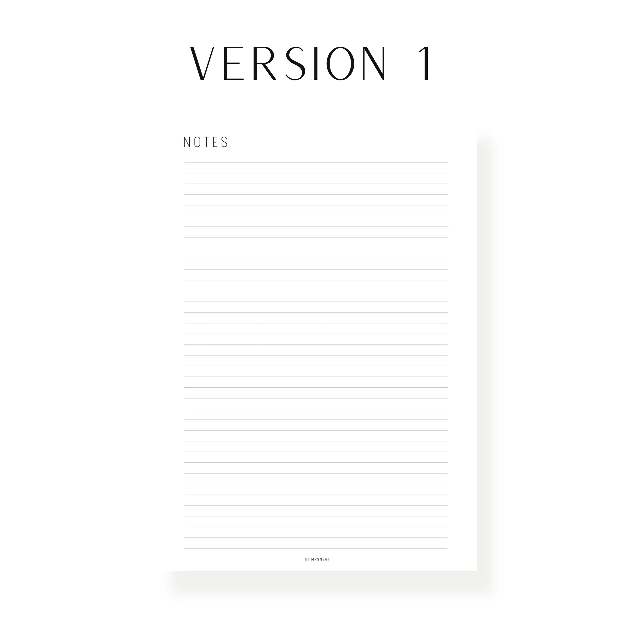 Notes Page Printable