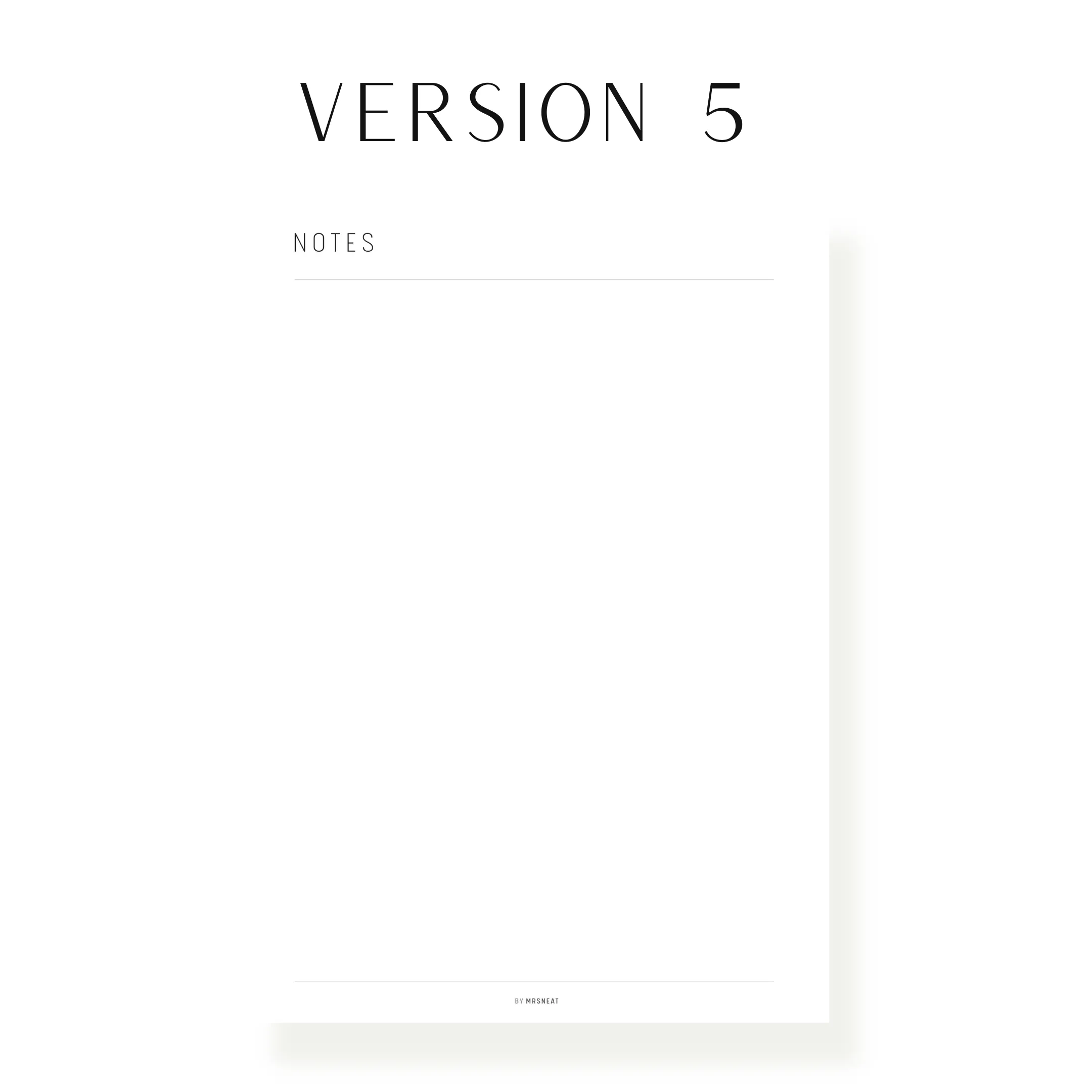 Notes Page Printable