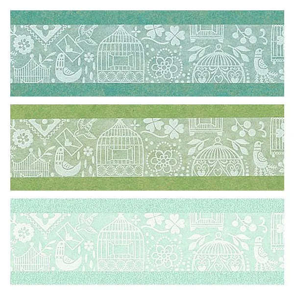 Oboro Birdcage White Washi Tape