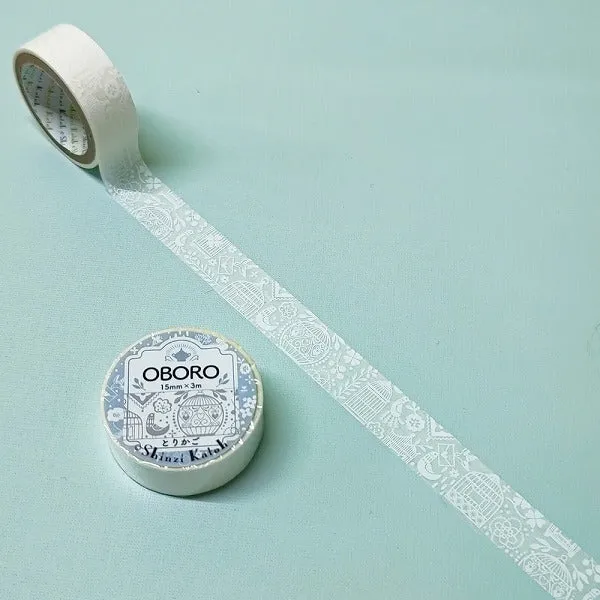 Oboro Birdcage White Washi Tape