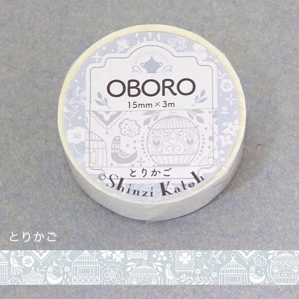 Oboro Birdcage White Washi Tape