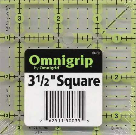 Omnigrid Omnigrip Neon Ruler 3 1/2in x 3 1/2in