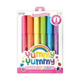 Ooly Yummy Yummy 6 Pastel Highlighters Fruit Scented Flexible Tip Stationary Art and craft for kids 3yrs 