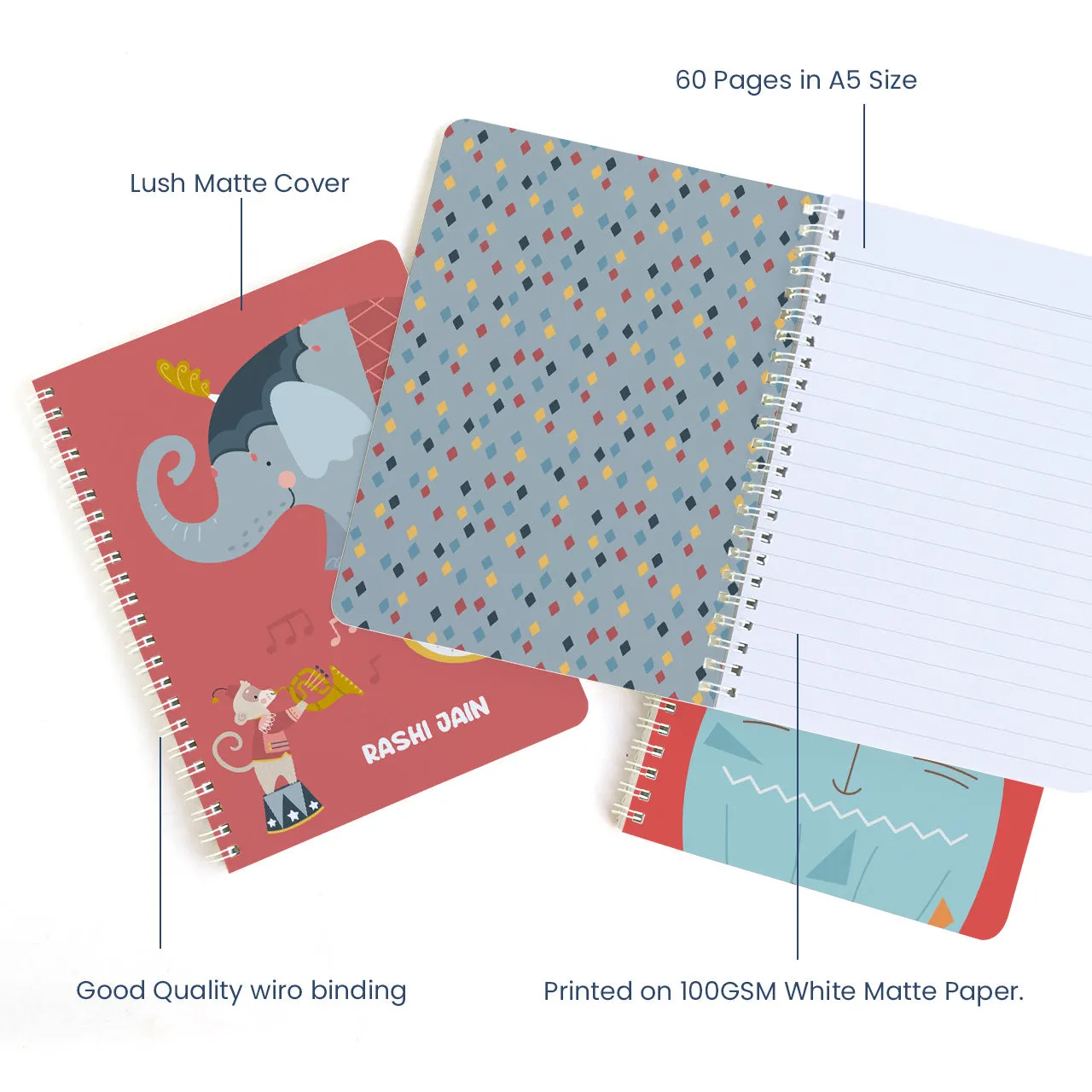 Personal Spiral Notebook - Animal Circus