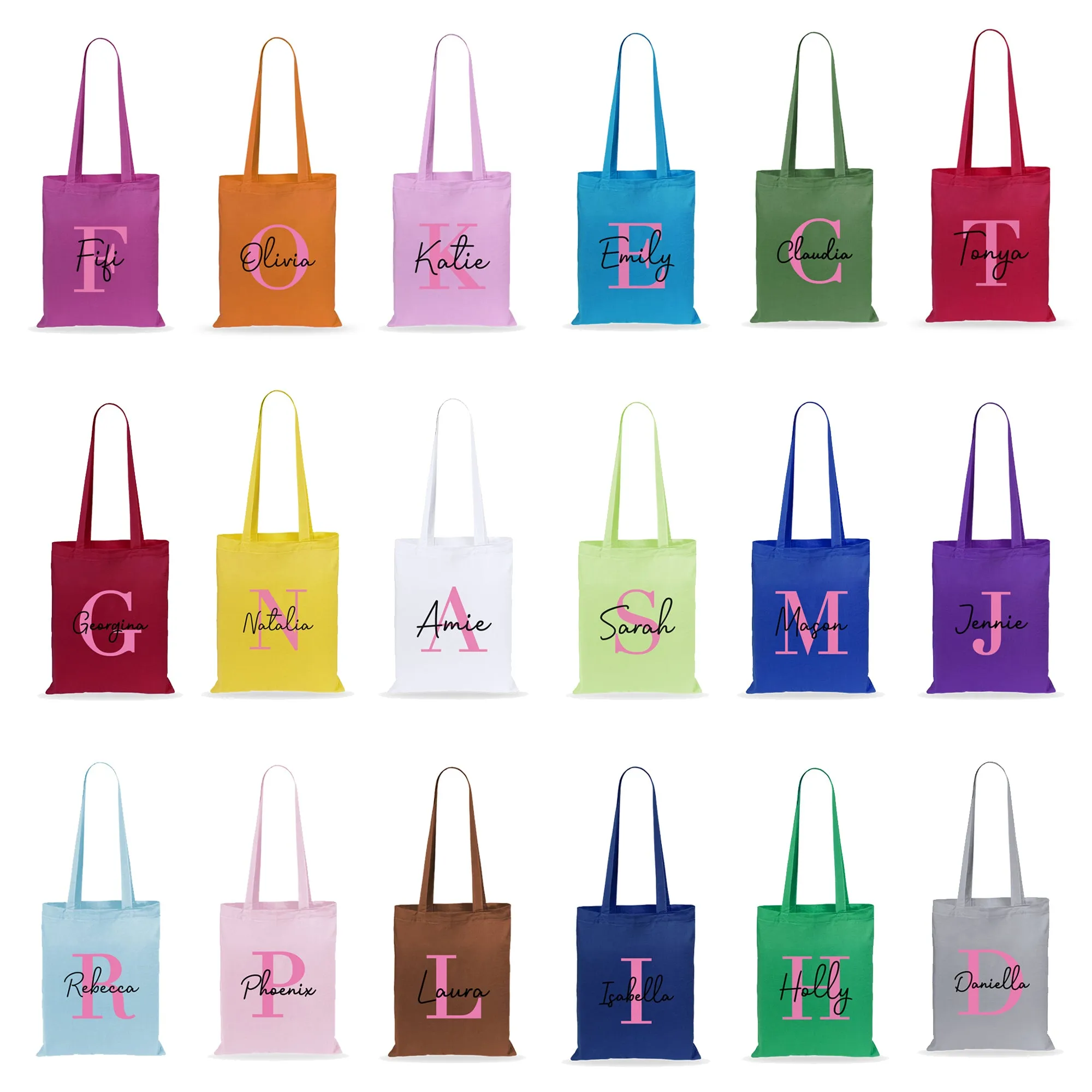 Personalised Initial & Name Tote Bag