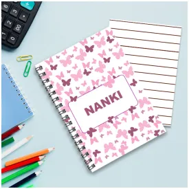 Personalised Notebook (A5 Size) - Flutterfly