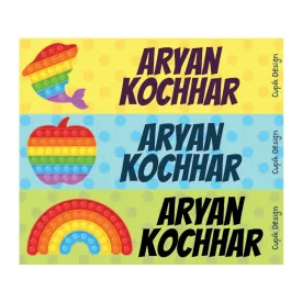 Personalised Pop it Name Stickers