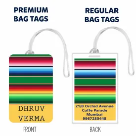 Personalized Luggage Tags Linear Design - Set of 5