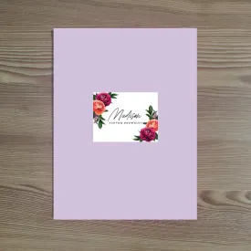 Petals Personalized Folder Stickers