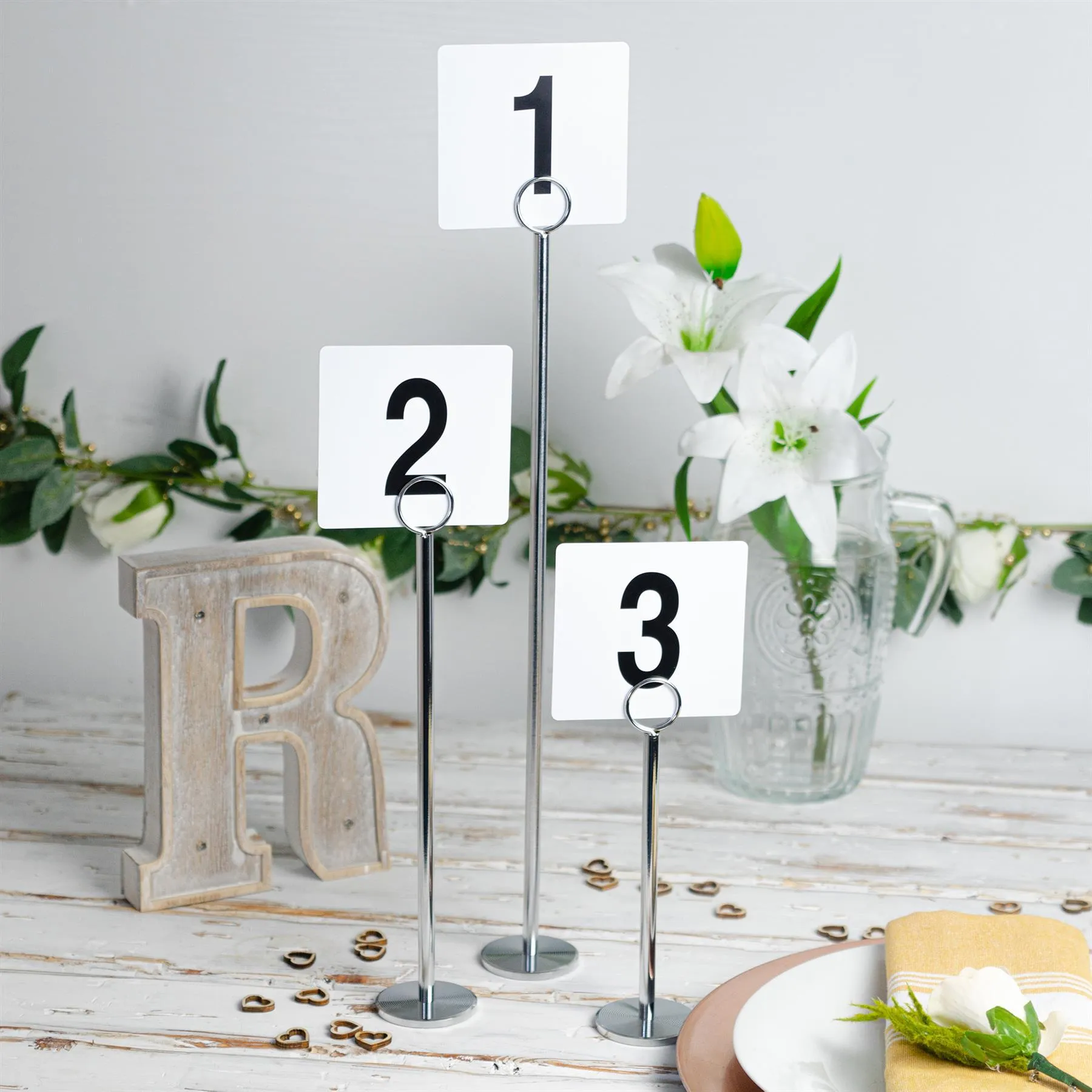 Plastic Table Numbers - 1 to 50 - By Argon Tableware