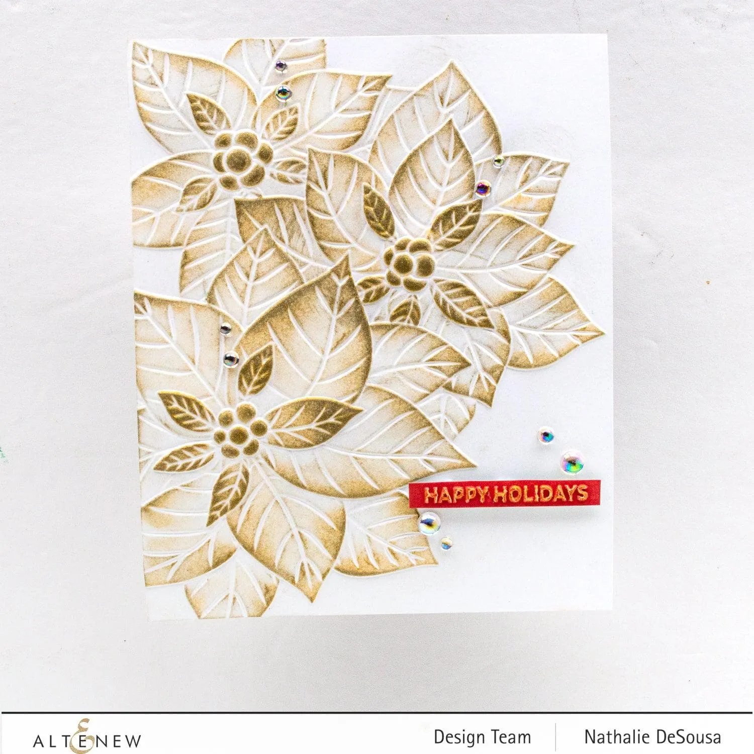 Poinsettia Cluster 3D Embossing Folder