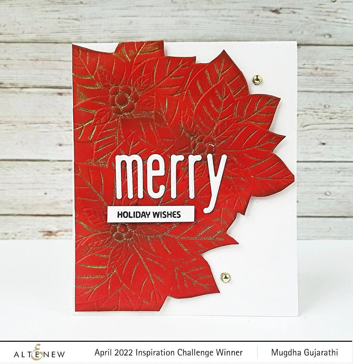 Poinsettia Cluster 3D Embossing Folder
