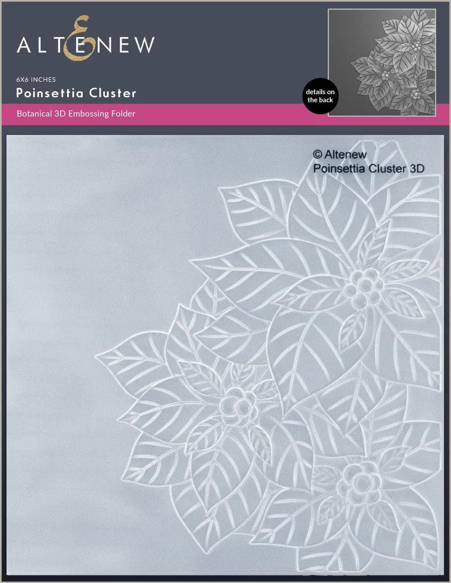 Poinsettia Cluster 3D Embossing Folder