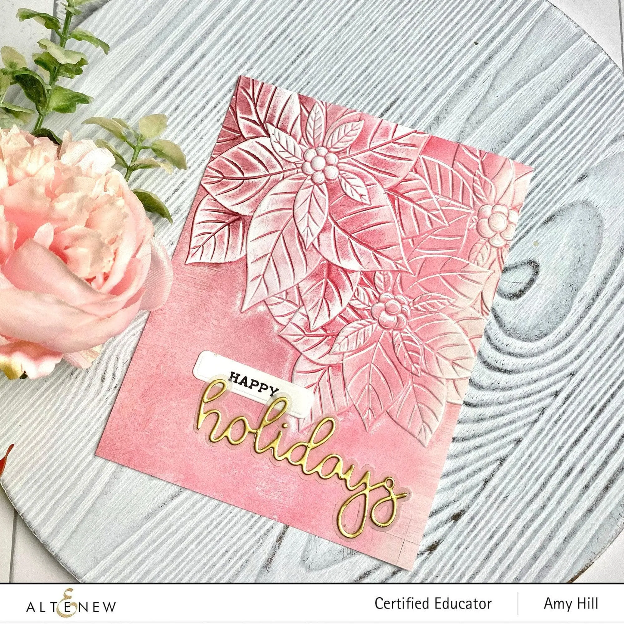 Poinsettia Cluster 3D Embossing Folder