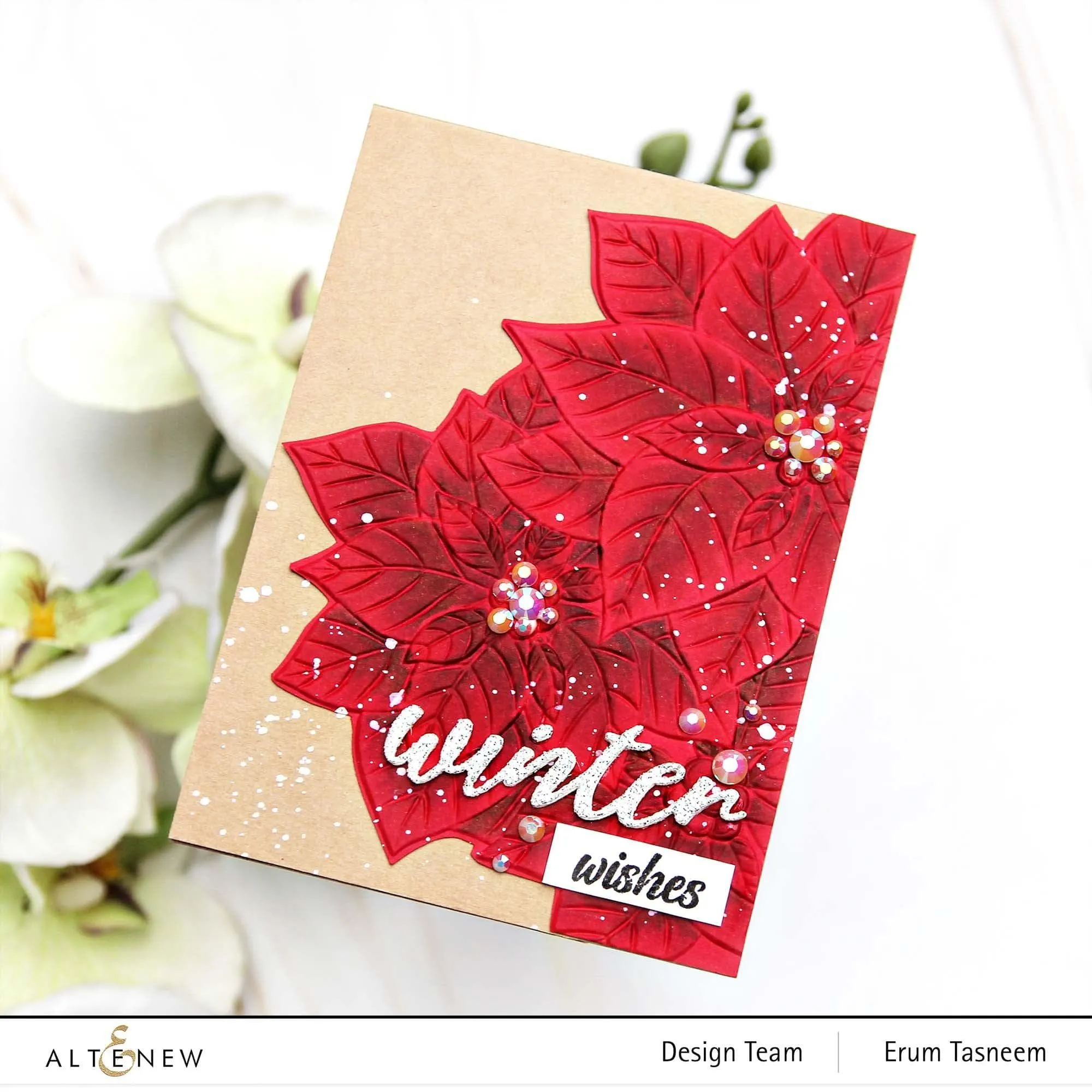 Poinsettia Cluster 3D Embossing Folder