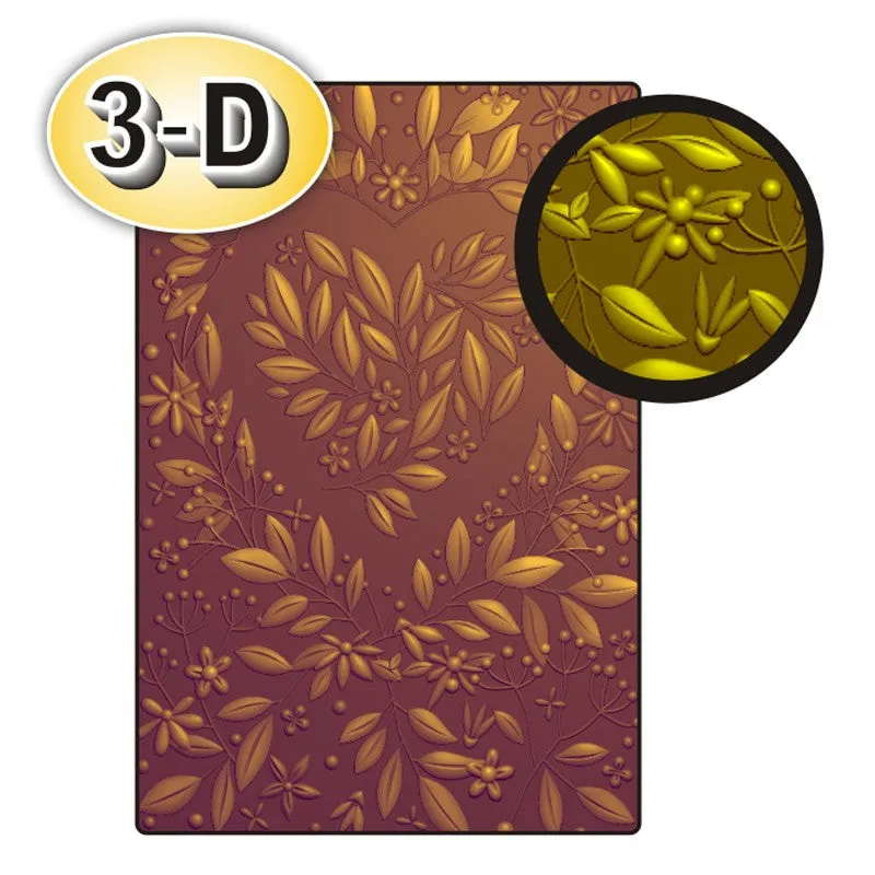 Poppy Crafts 3D Embossing Folder #6 - Love Pod