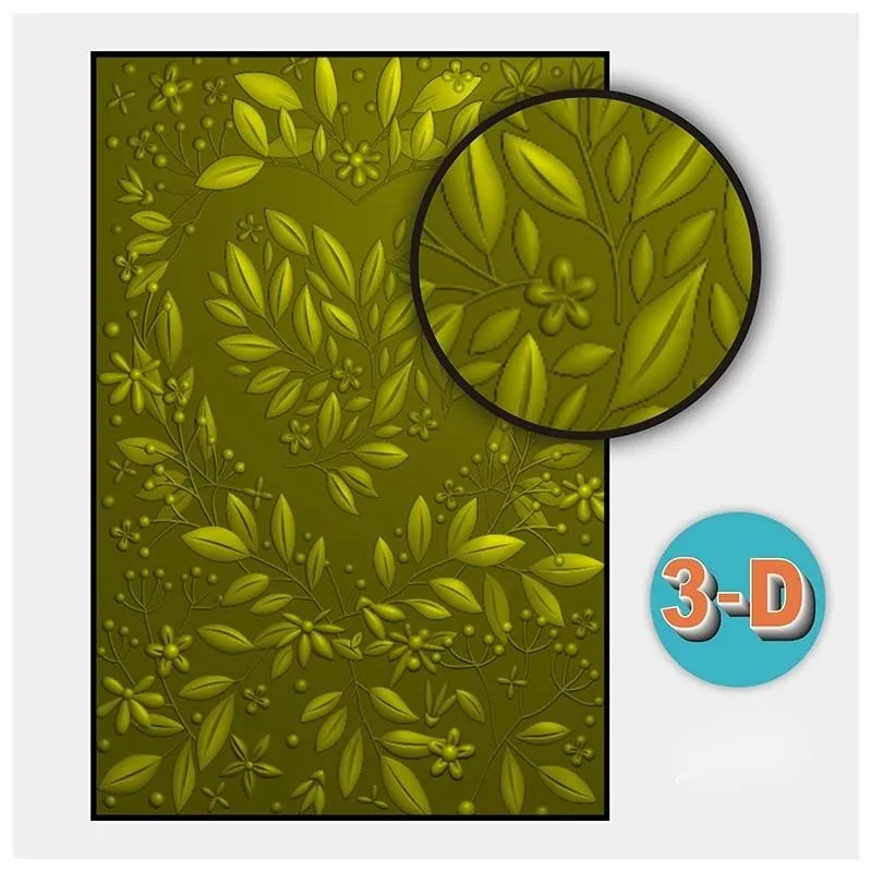 Poppy Crafts 3D Embossing Folder #6 - Love Pod