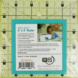 Quilters Select Non-Slip Ruler 5" x 5"