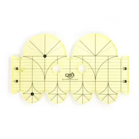 Quilters Select Precision Machine Quilting Ruler- 5" & 2.5" Diameter Arcs (6mm Thickness)