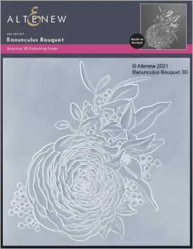 Ranunculus Bouquet 3D Embossing Folder
