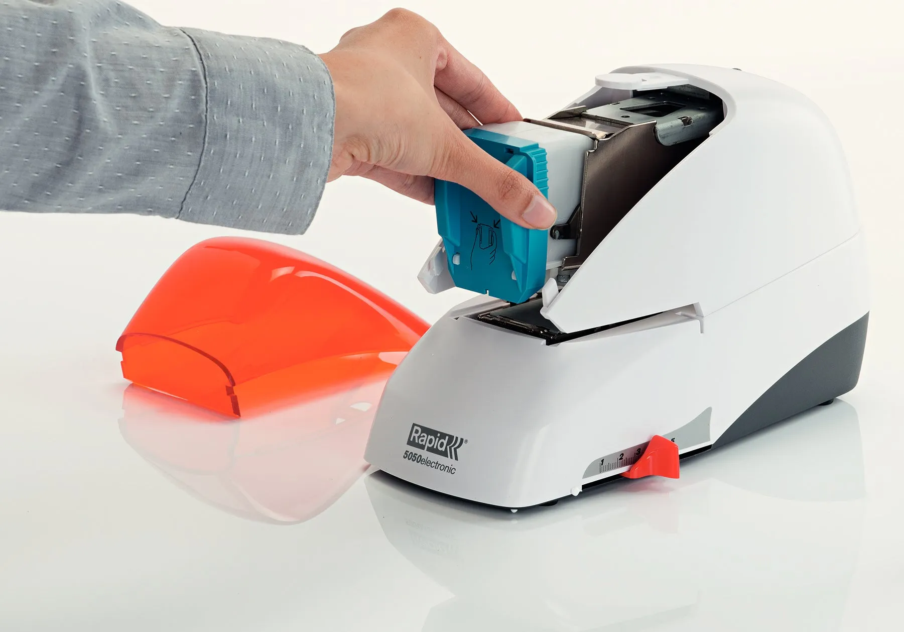 Rapid Electric Stapler, 5050E, Flat Clinch, 50 Sheet