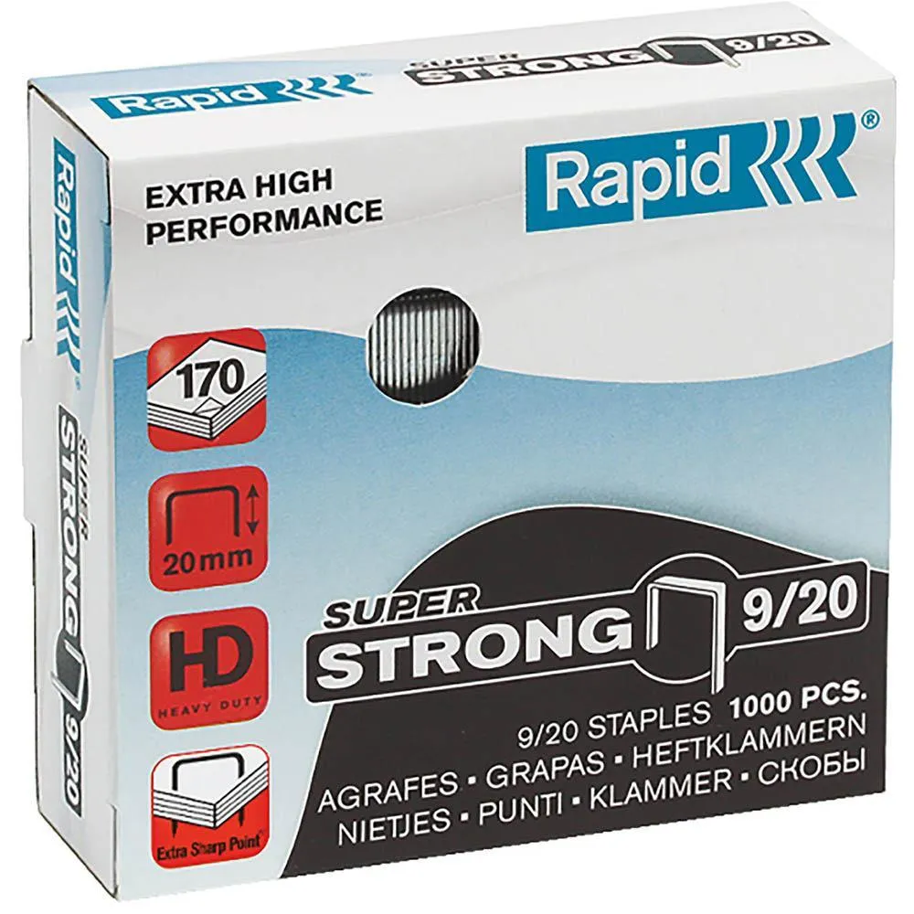 Rapid Strong Staples 9/20 Box 1000