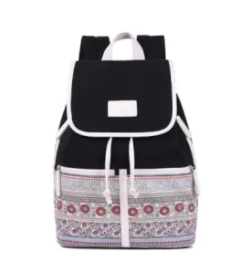 Retro Canvas Student Backpack