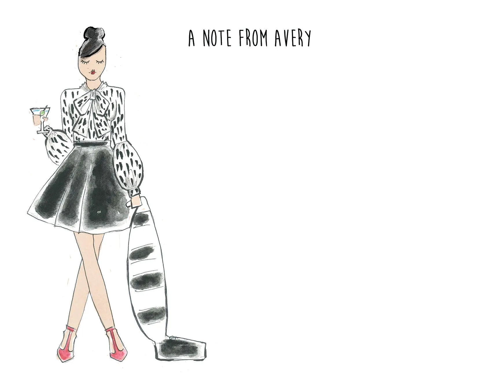 Retro Housewife Personalized Stationery