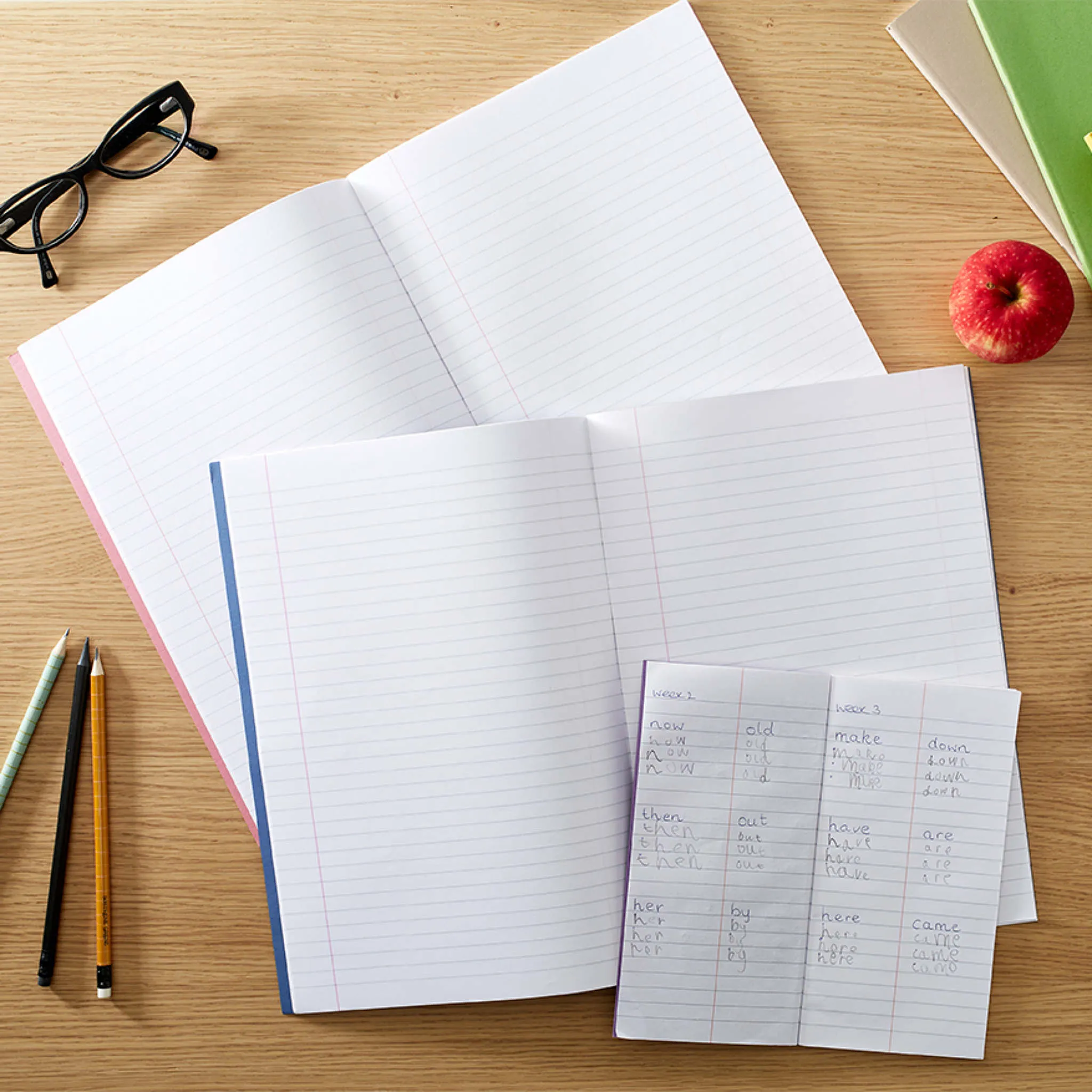 RHINO 8mm Ruled A4 Exercise Books with Margin – 100-Pack