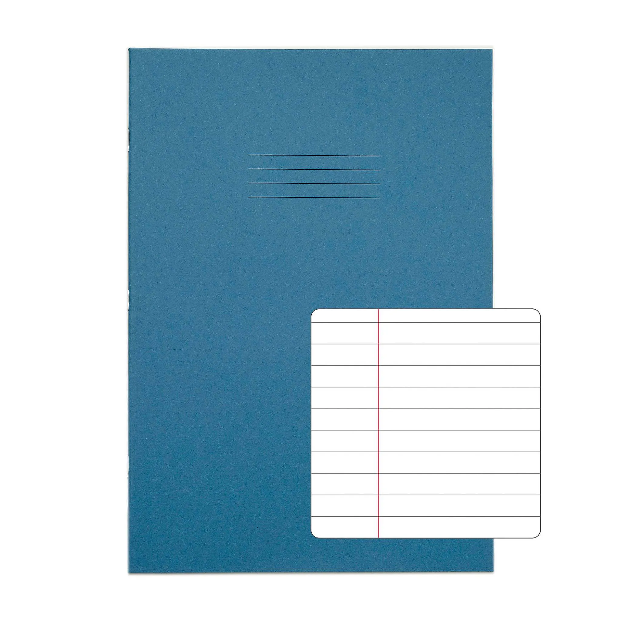 RHINO 8mm Ruled A4 Exercise Books with Margin – 100-Pack