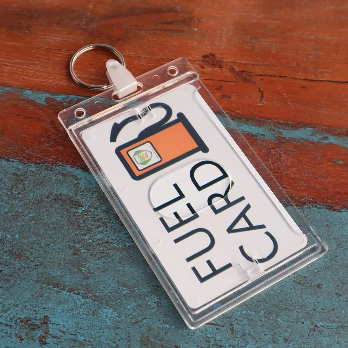 Rigid Fuel Card Holder with Key Ring