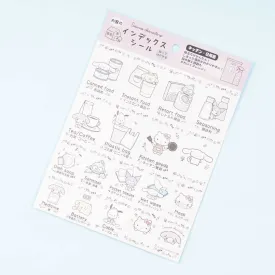Sanrio Characters Kitchen & Daily Necessities Index Sticker Sheet
