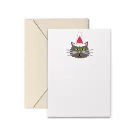 Santa Cat Gift Tags
