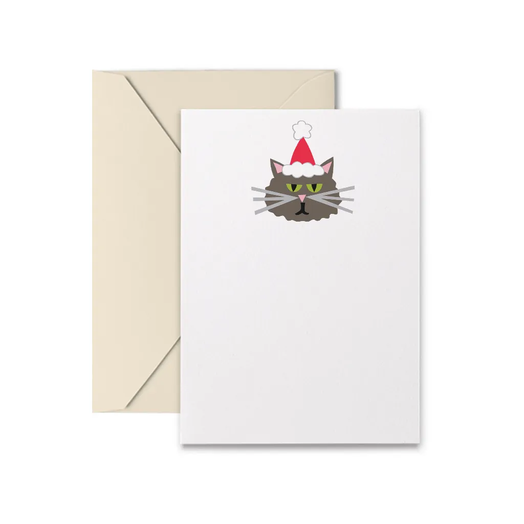 Santa Cat Gift Tags