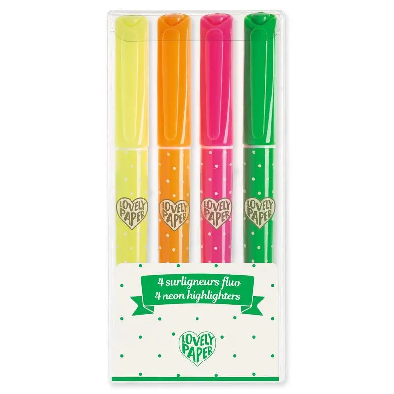 Set of 4 Highlighters | Fluorescent