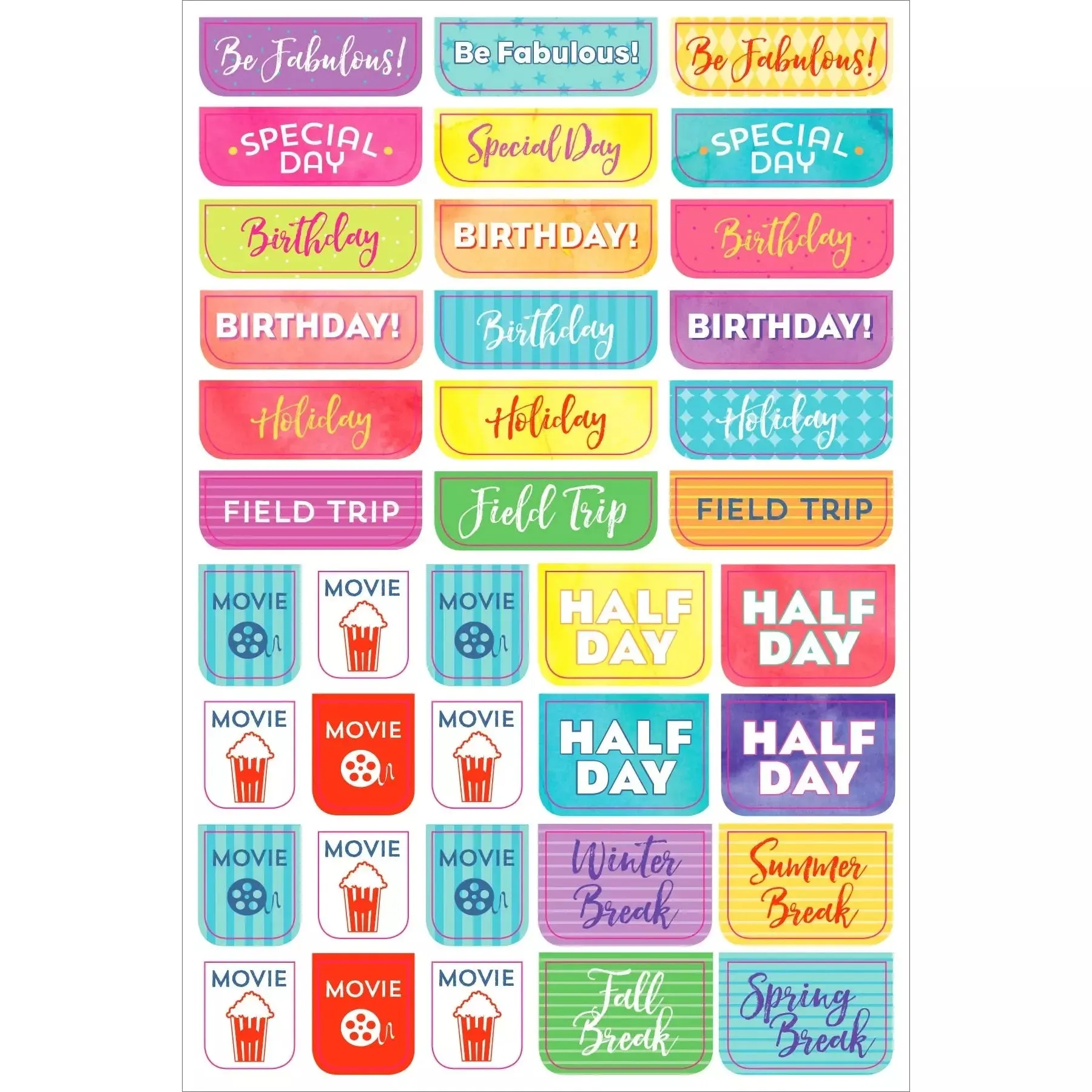 Set Stickers Planificación Student