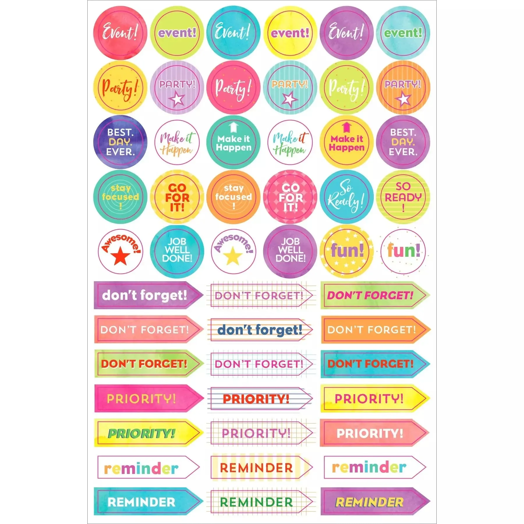 Set Stickers Planificación Student