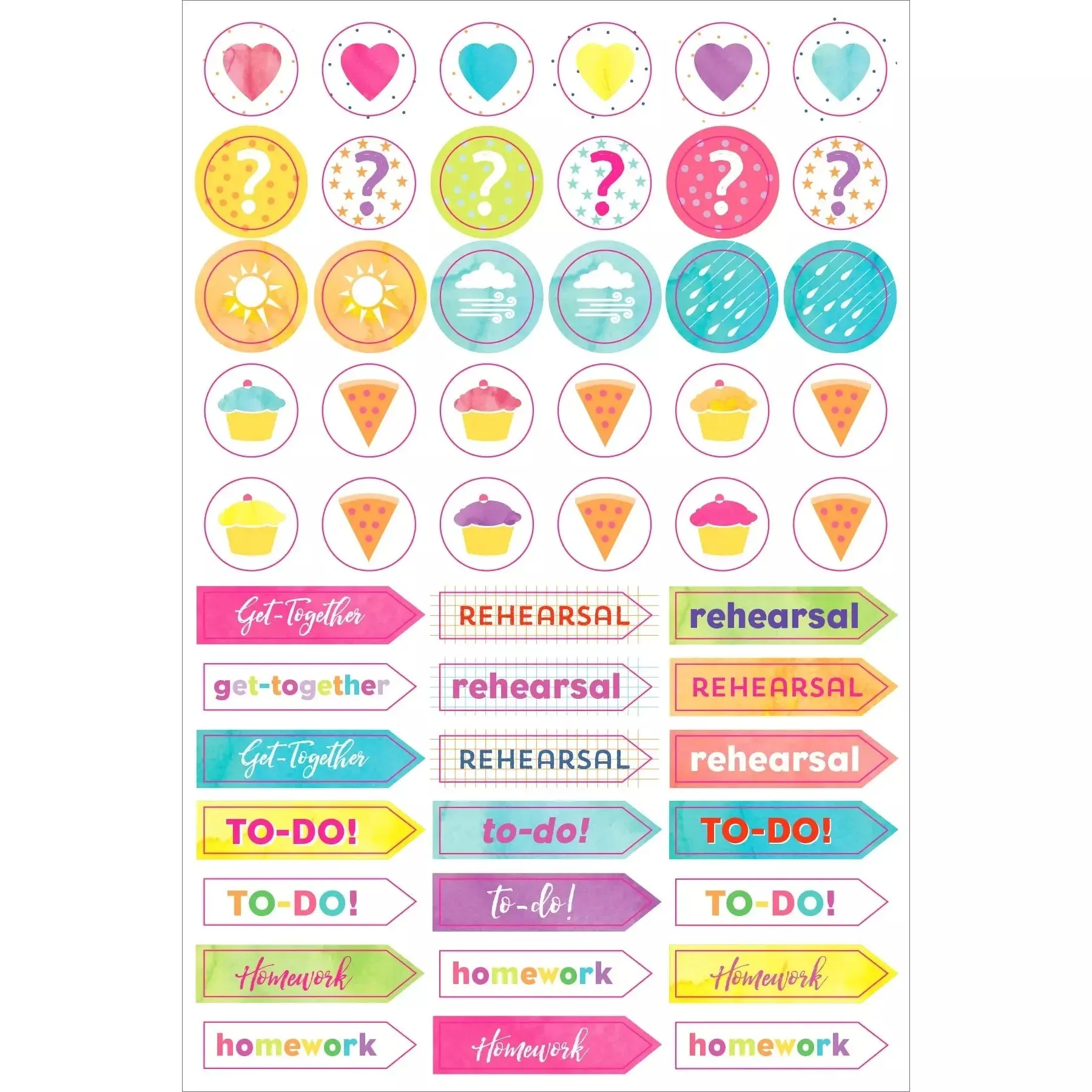 Set Stickers Planificación Student