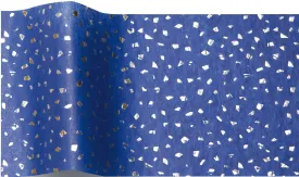 Shimmery Silver on Blue Reflections tissue paper 70x50cm - 10 sheets