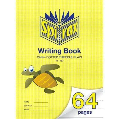 Spirax 163 Writing Book Dotted Thirds 24Mm 70Gsm 64 Page 330 X 240Mm Turtle