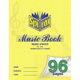 Spirax 242 Music Book 96 Page 225 X 175Mm