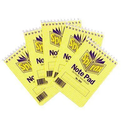 Spirax 560 Notebook Spiral Bound Top Opening 96 Page 112 X 77Mm Pack 5