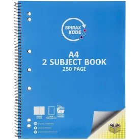 Spirax 967 Kode 2-Subject Notebook 250 Page A4