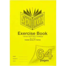Spirax P107 Exercise Book Dotted Thirds 14Mm 70Gsm 64 Page A4 Yellow