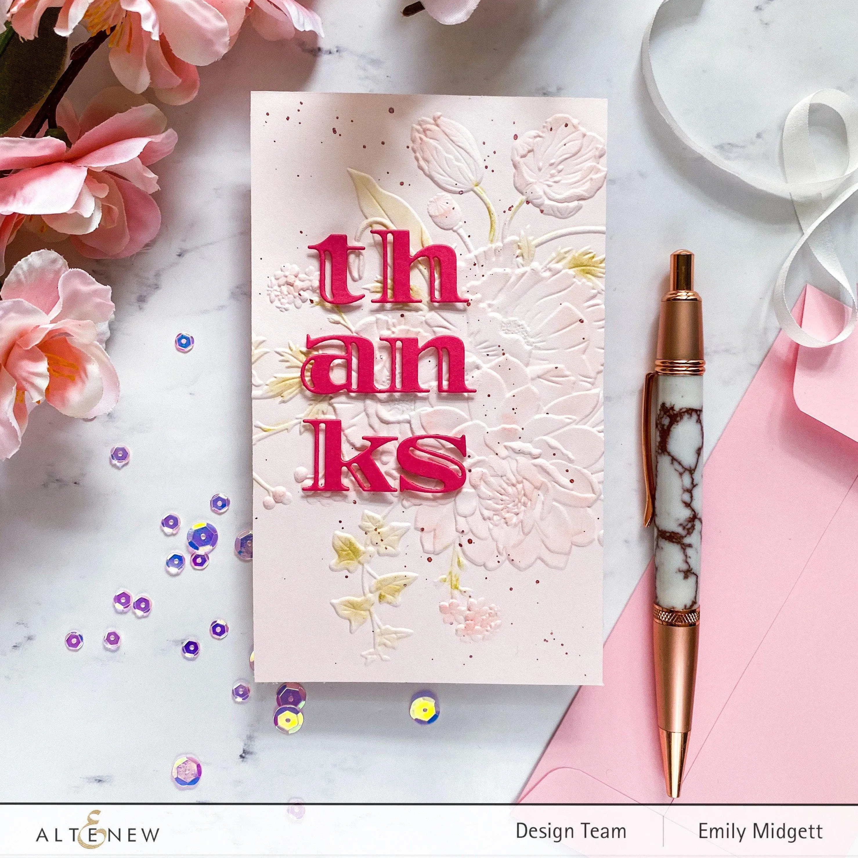 Spring Blossoms 3D Embossing Folder