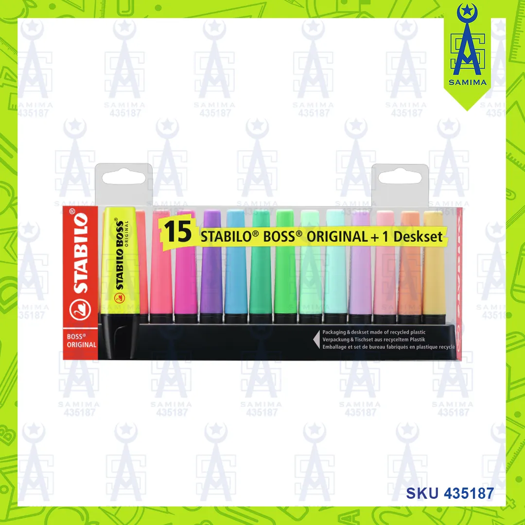 STABILO BOSS HIGHLIGHTER 9 FLUO   6 PASTEL 15 PCS